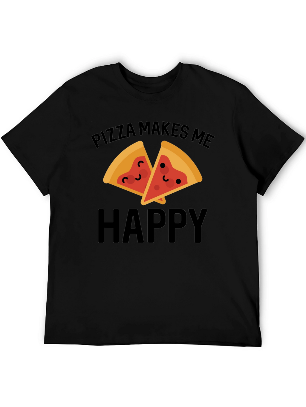 Pizza Makes Me Happy Graphic Tee