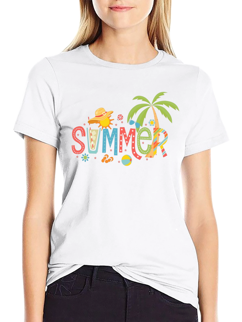 Summer Fun Black T-Shirt