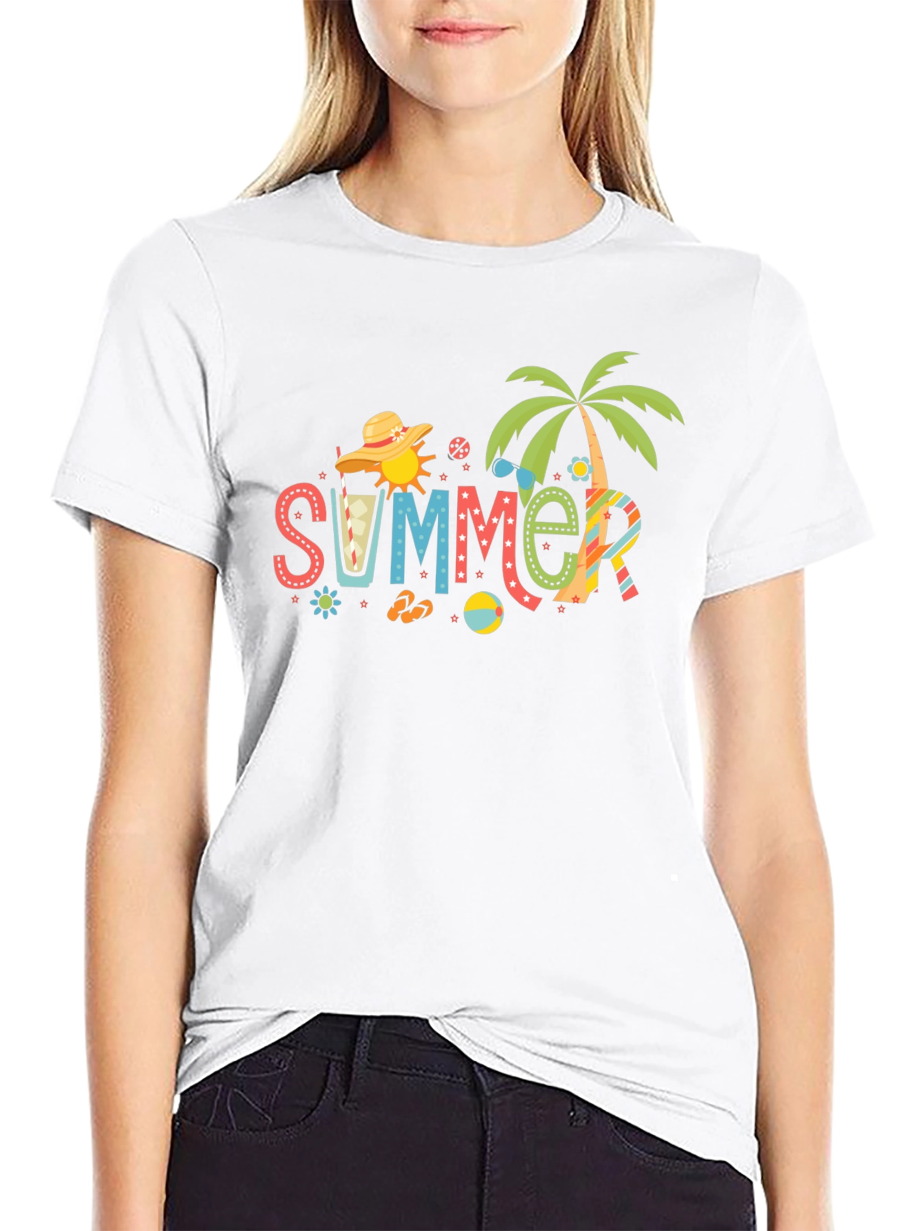 Summer Fun Black T-Shirt
