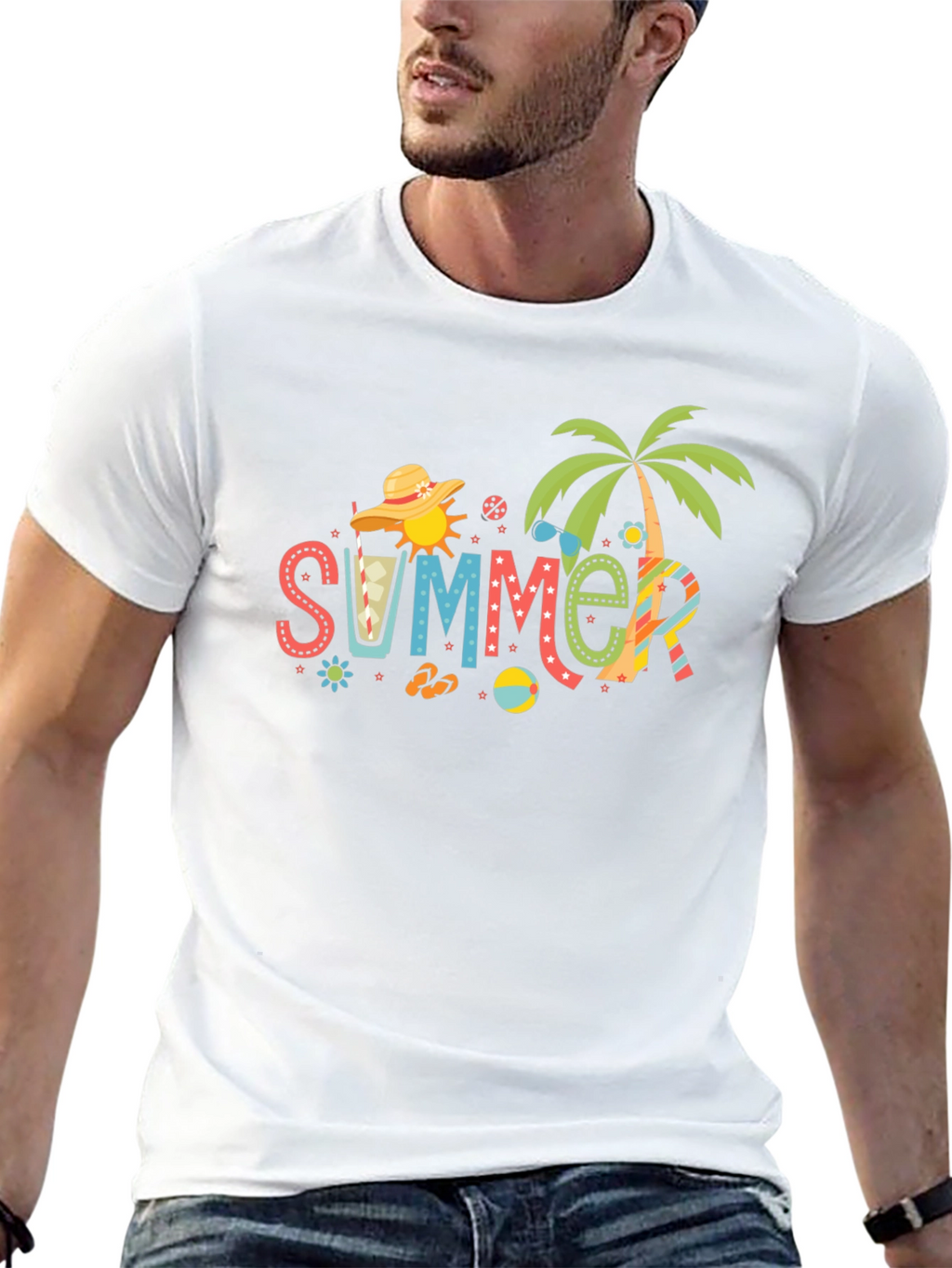 Summer Fun Black T-Shirt