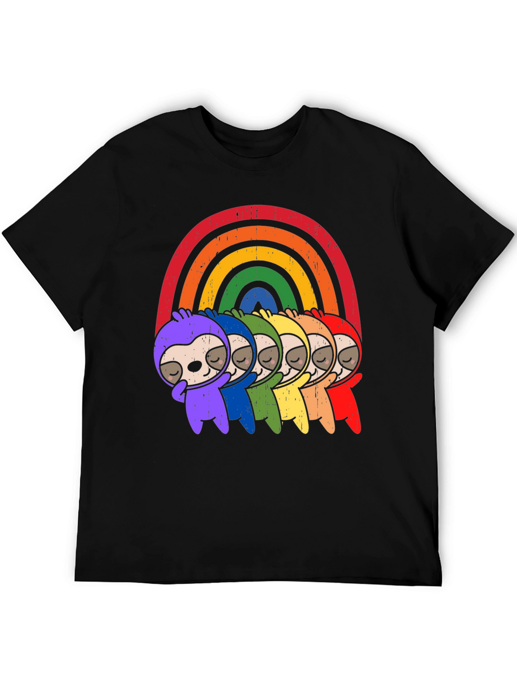 Rainbow Sloth T-Shirt - Pride Cute Graphic Tee
