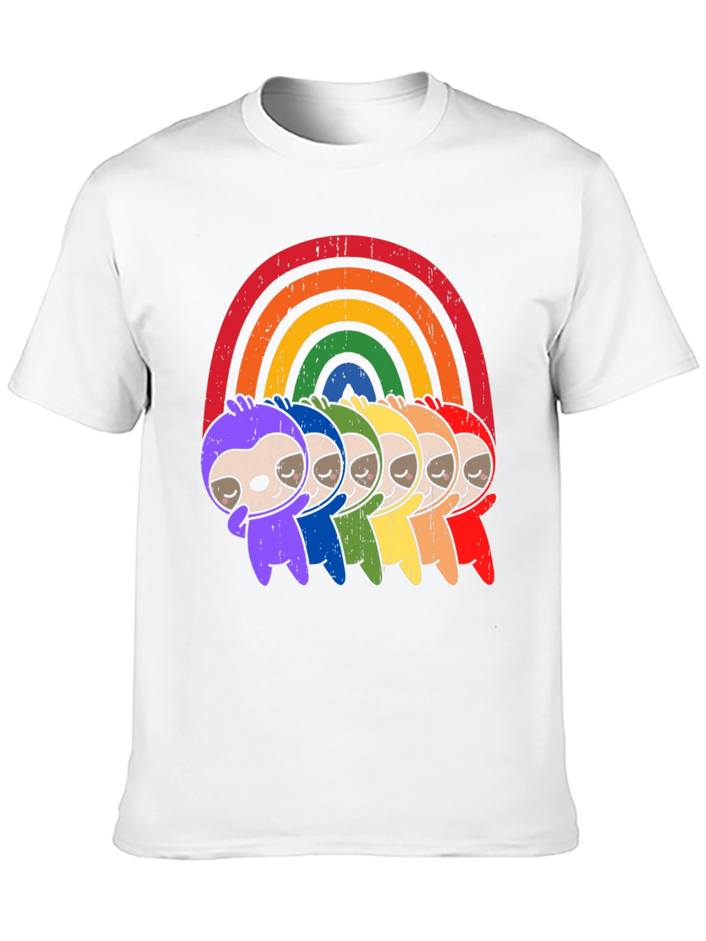 Rainbow Sloth T-Shirt - Pride Cute Graphic Tee