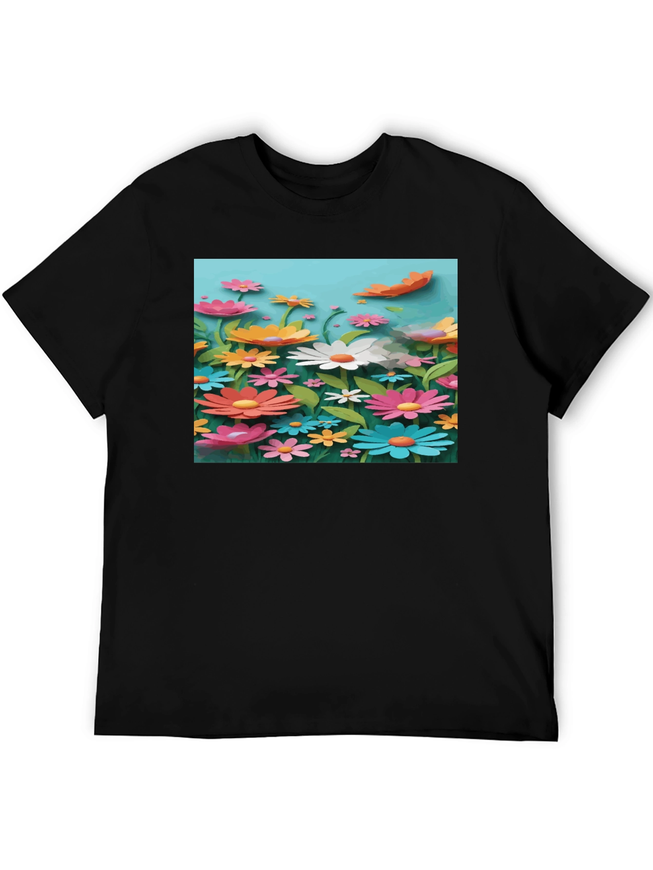Floral Graphic T-Shirt - Vibrant Garden Print