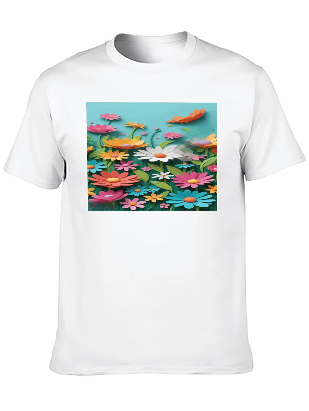 Floral Graphic T-Shirt - Vibrant Garden Print