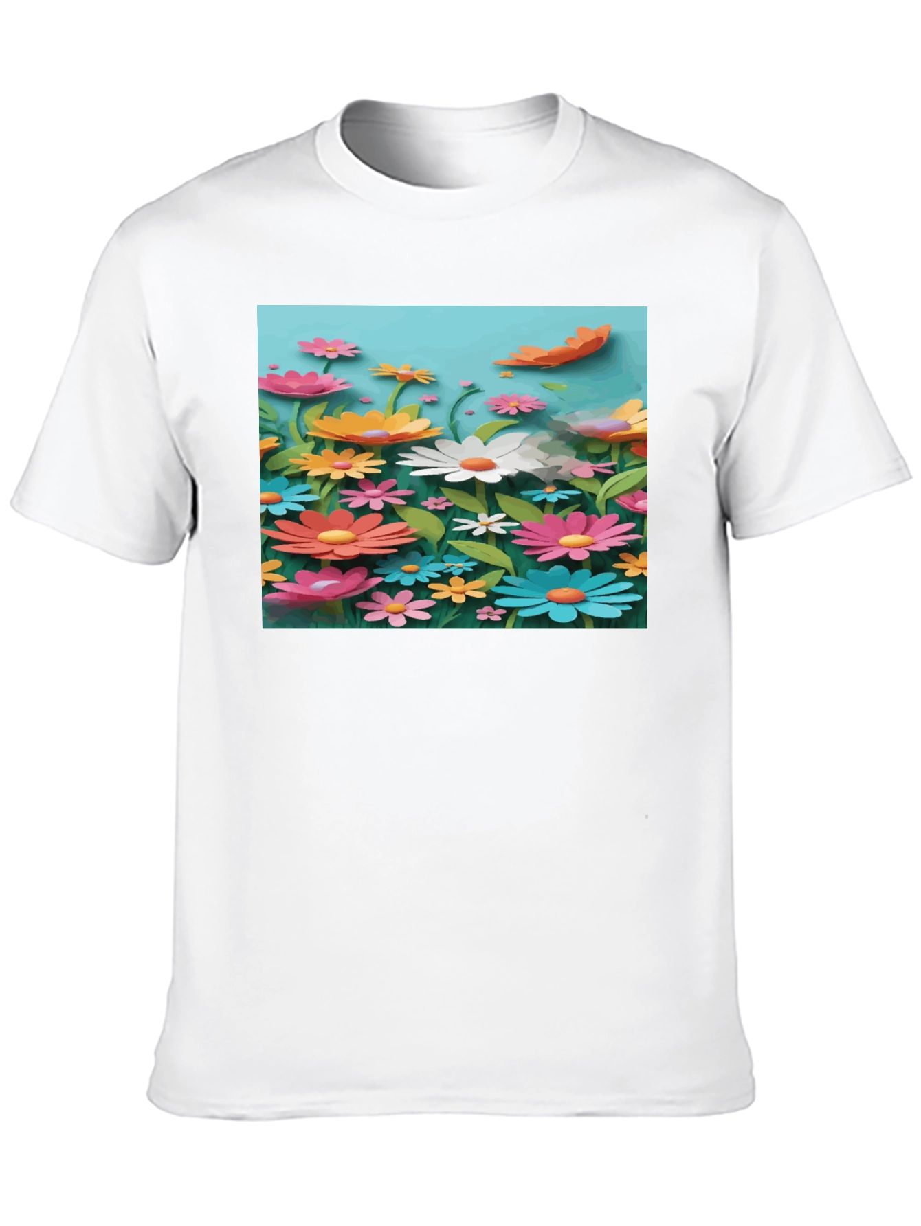 Floral Graphic T-Shirt - Vibrant Garden Print