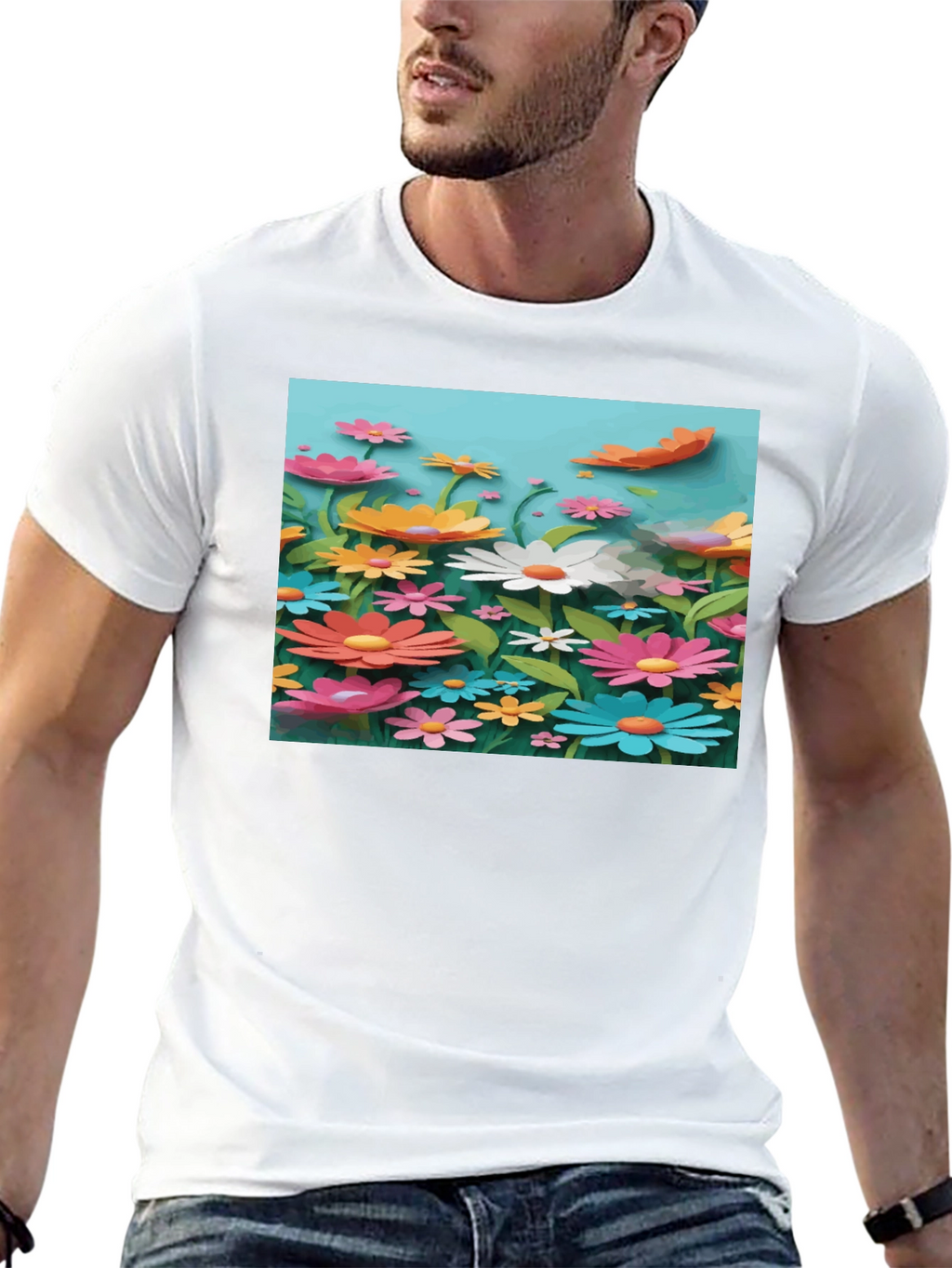 Floral Graphic T-Shirt - Vibrant Garden Print