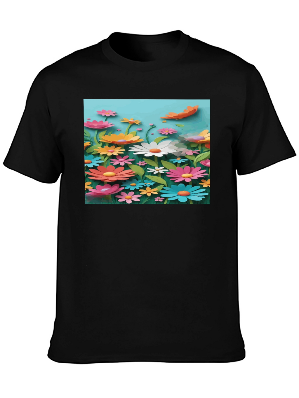 Floral Graphic T-Shirt - Vibrant Garden Print