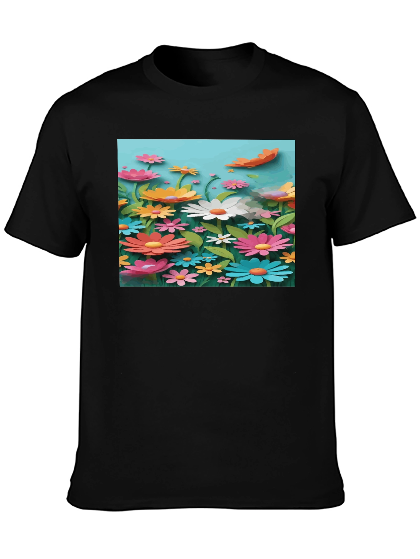 Floral Graphic T-Shirt - Vibrant Garden Print