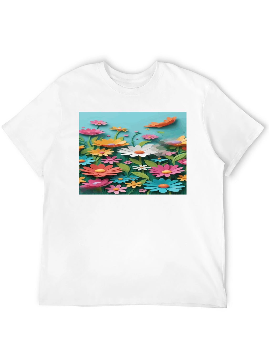 Floral Graphic T-Shirt - Vibrant Garden Print