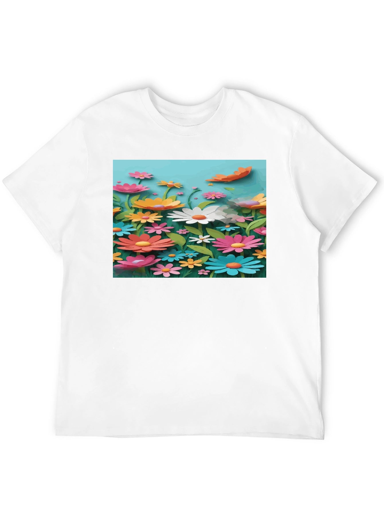 Floral Graphic T-Shirt - Vibrant Garden Print