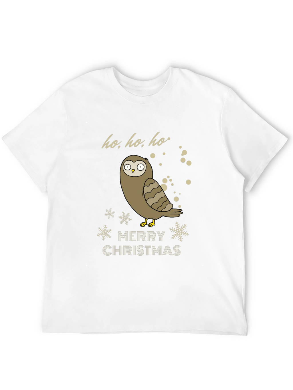 Owl Merry Christmas Graphic T-Shirt - Holiday Tee