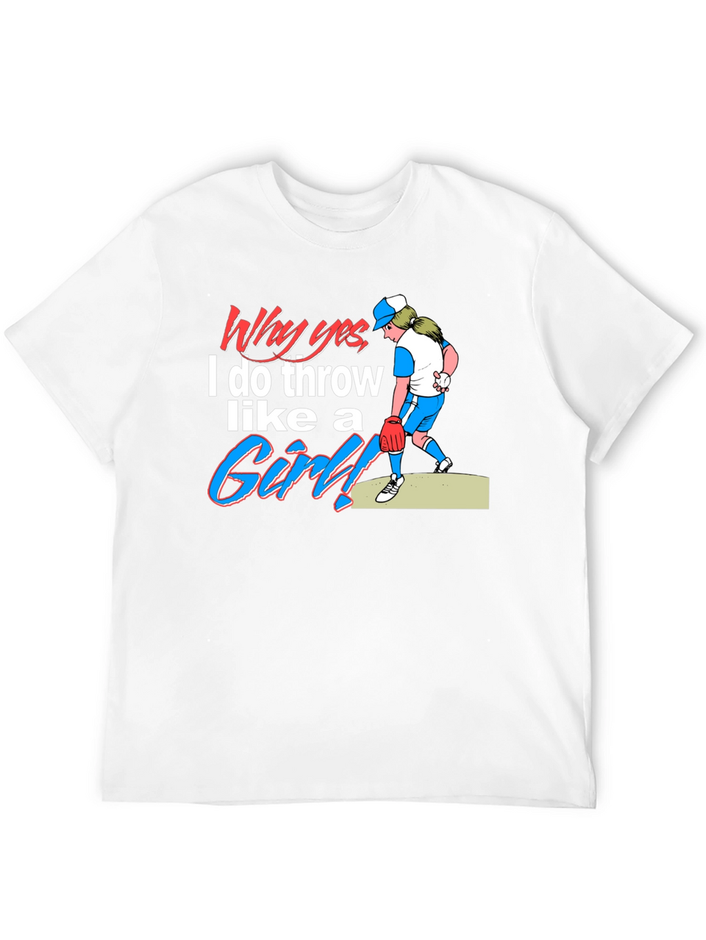 Funny Throw Like a Girl Graphic Tee