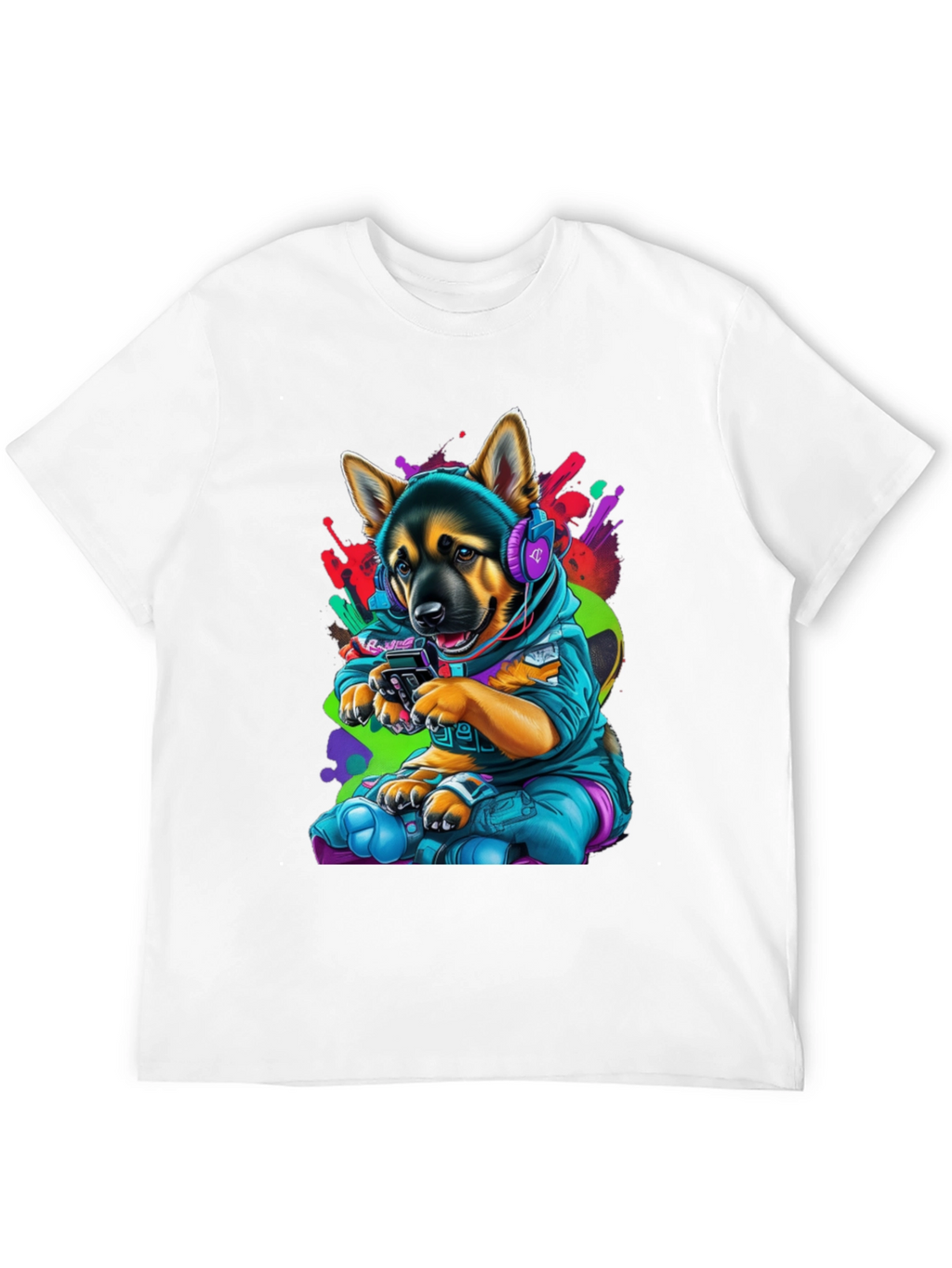 Dog Gamer Graphic T-Shirt