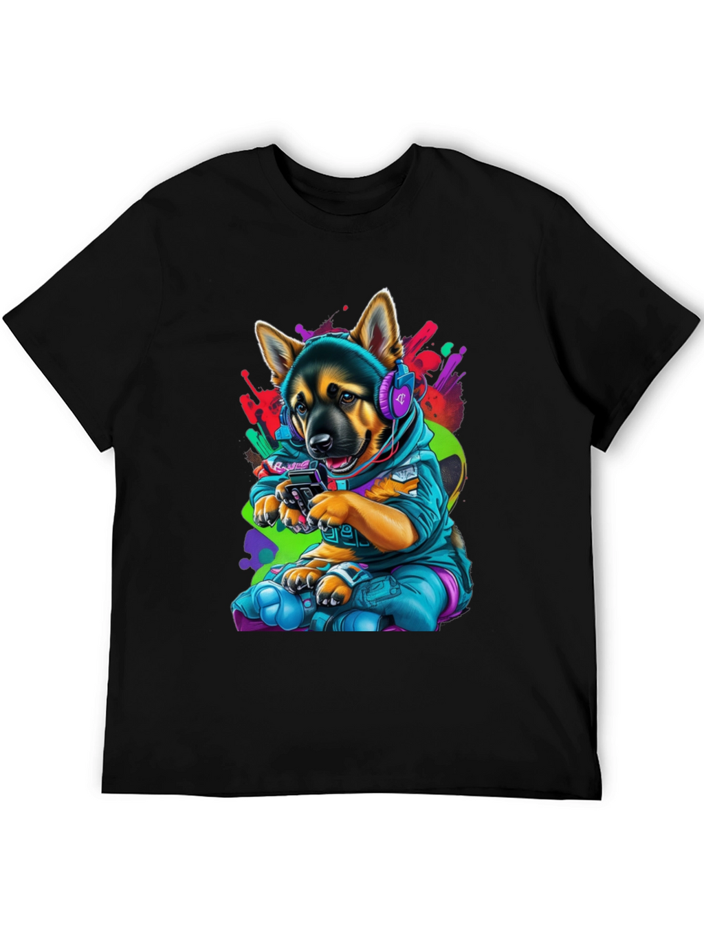 Dog Gamer Graphic T-Shirt