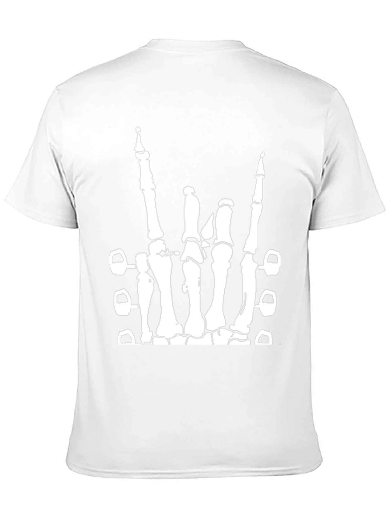 Rock On Skeleton Hand T-Shirt - Black