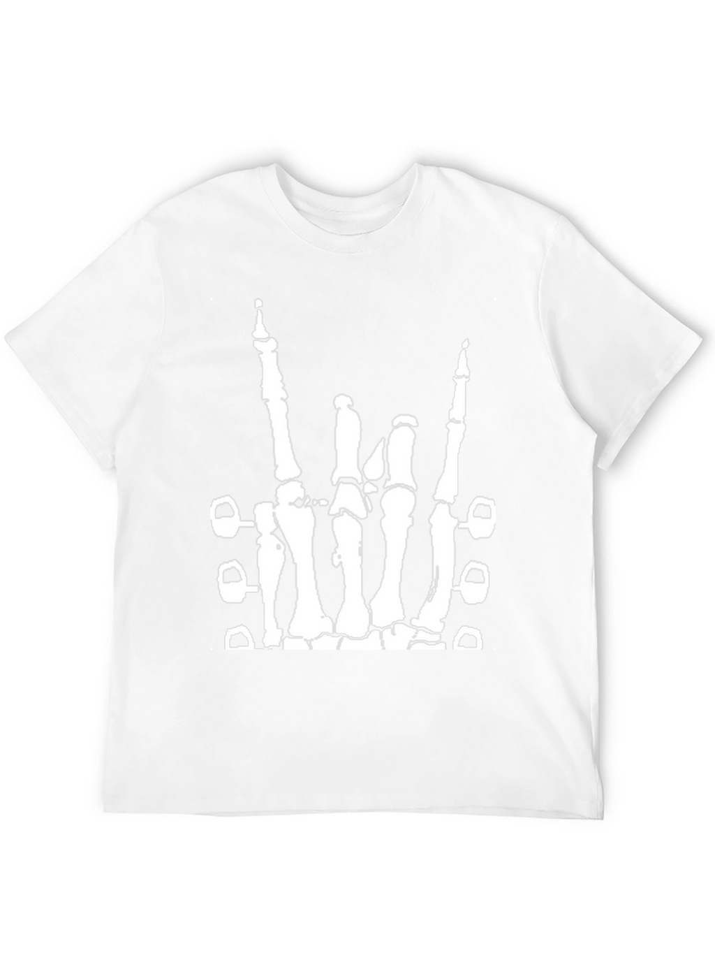 Rock On Skeleton Hand T-Shirt - Black
