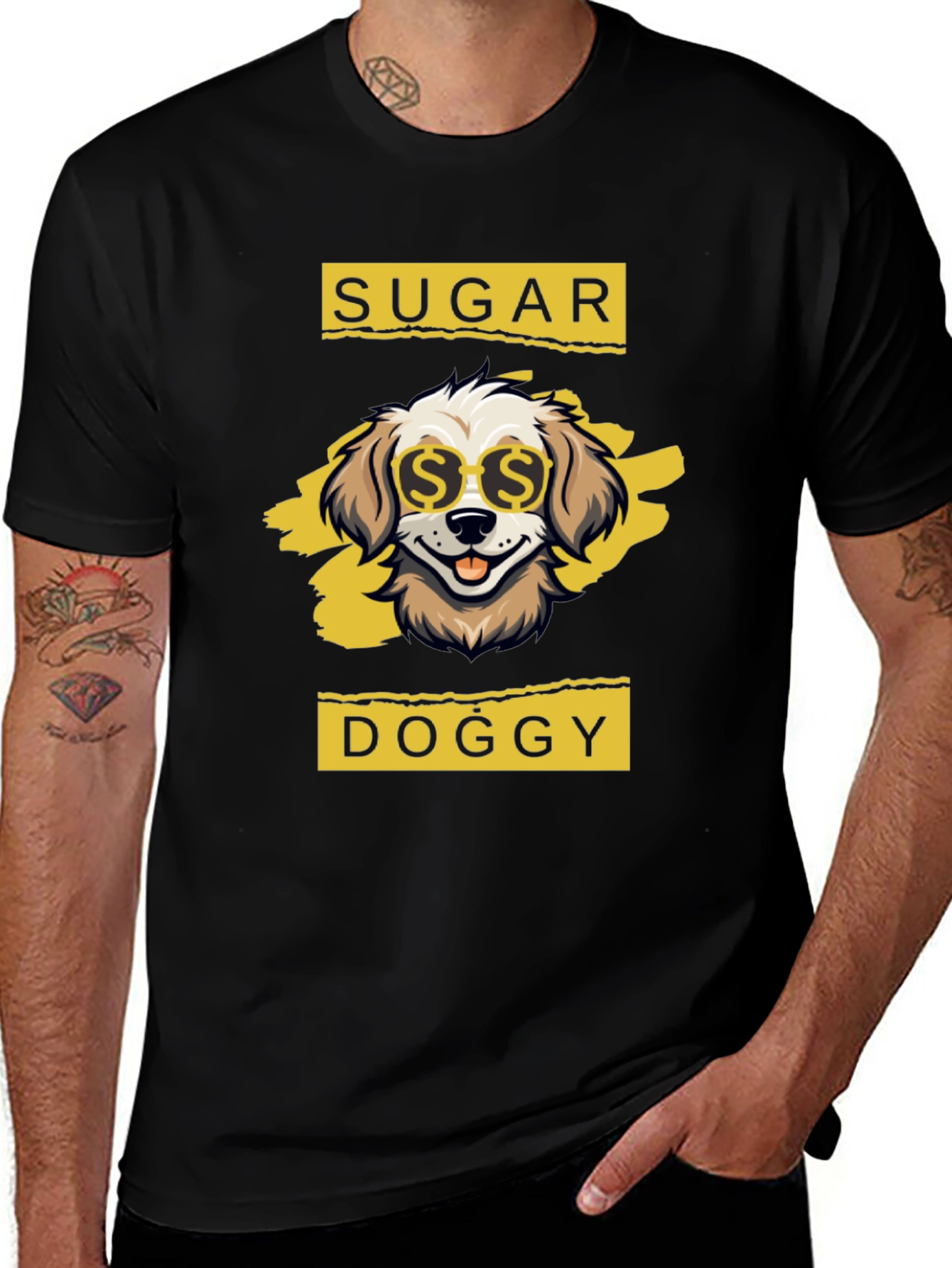 Sugar Doggy T-Shirt - Cool Canine Design