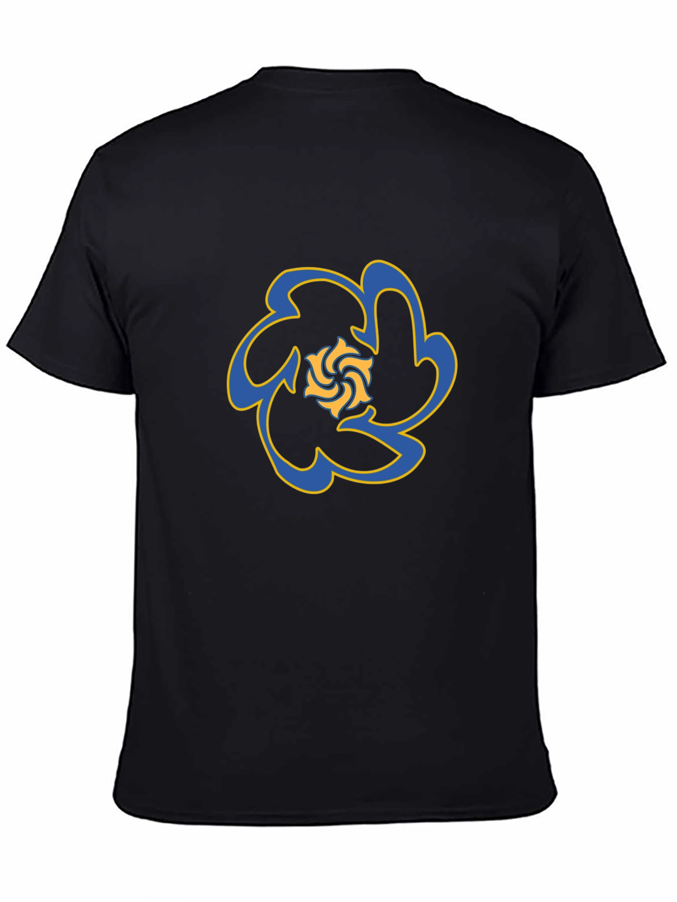 Abstract Floral T-Shirt - Black