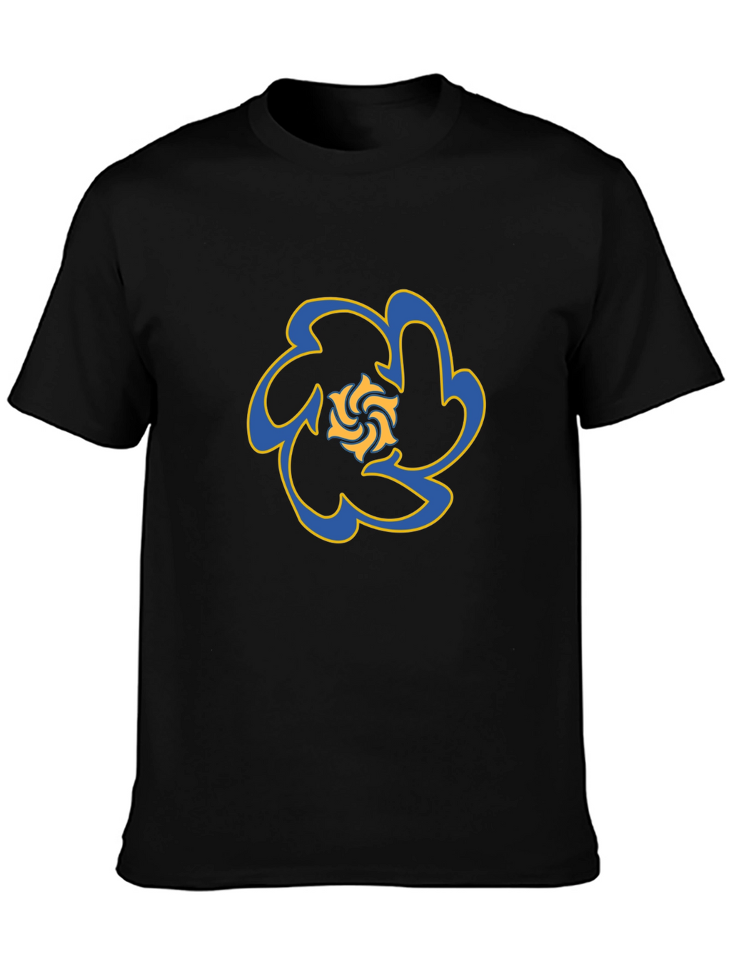 Abstract Floral T-Shirt - Black
