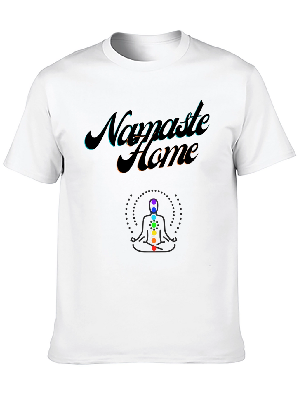 Namaste Home Chakra Graphic Black T-Shirt