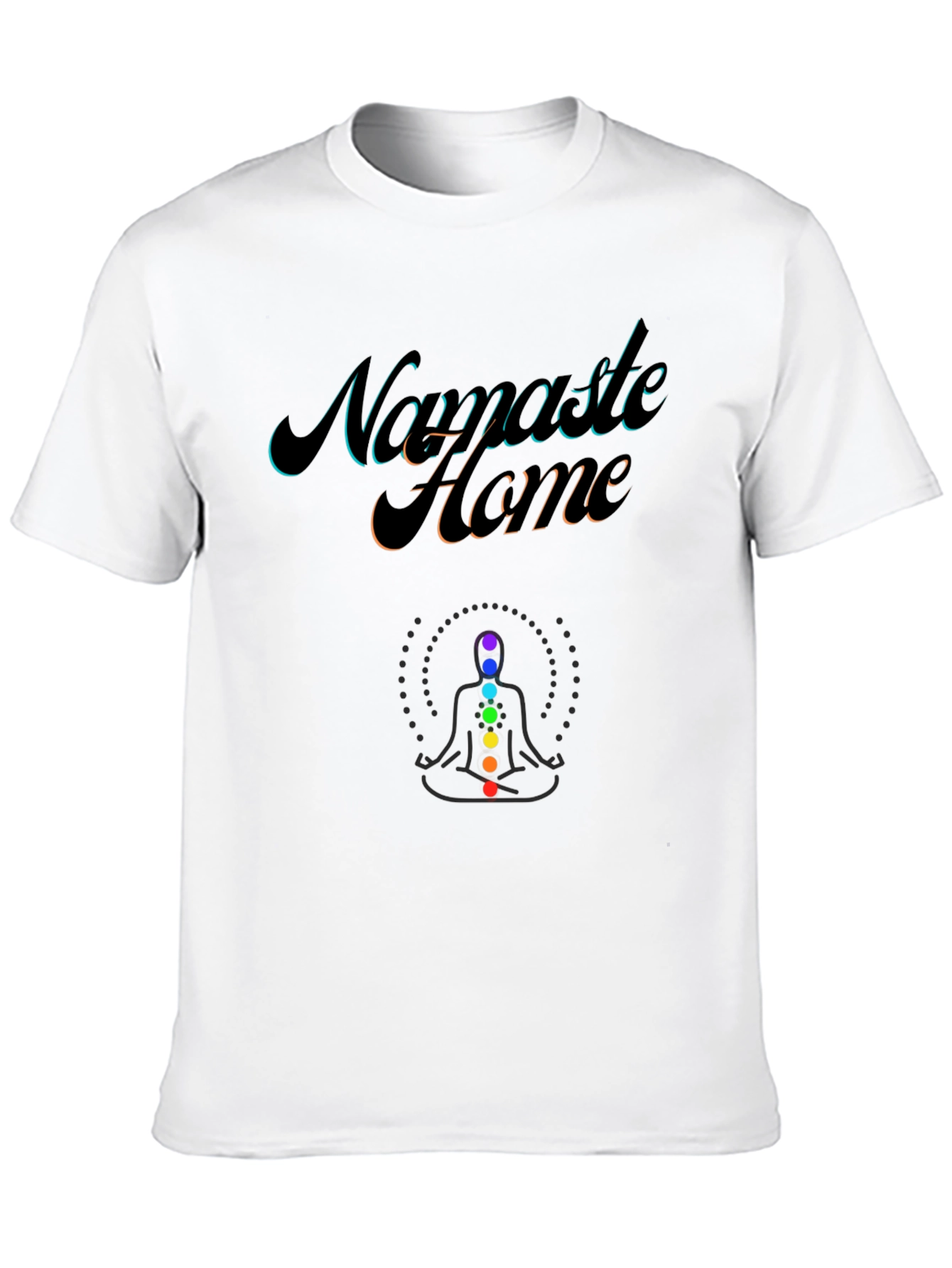 Namaste Home Chakra Graphic Black T-Shirt