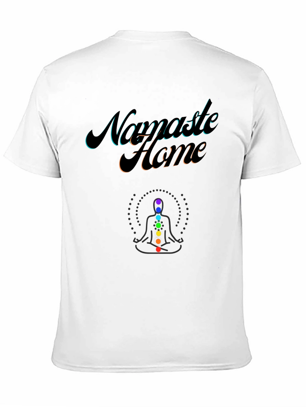 Namaste Home Chakra Graphic Black T-Shirt