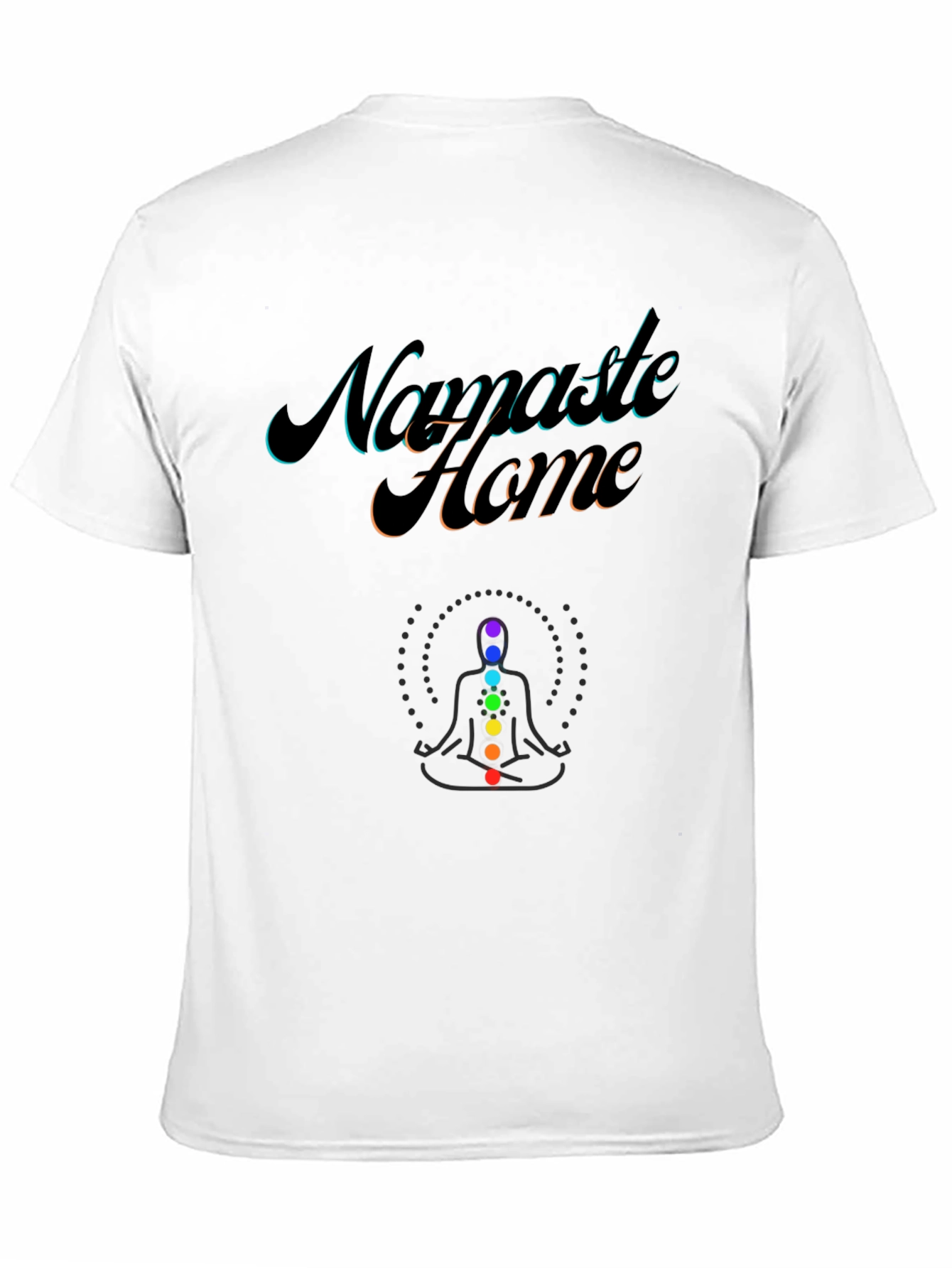 Namaste Home Chakra Graphic Black T-Shirt