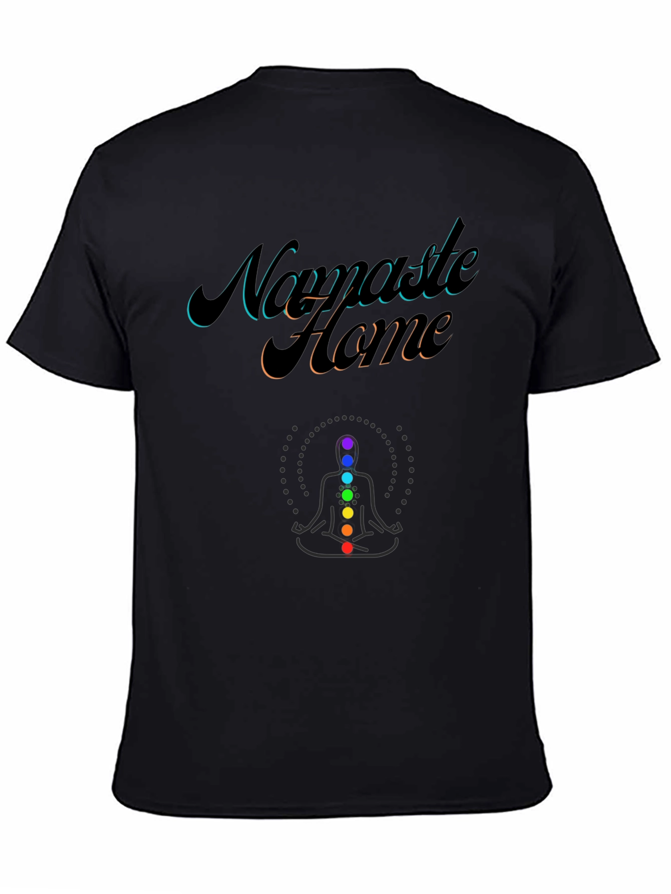 Namaste Home Chakra Graphic Black T-Shirt