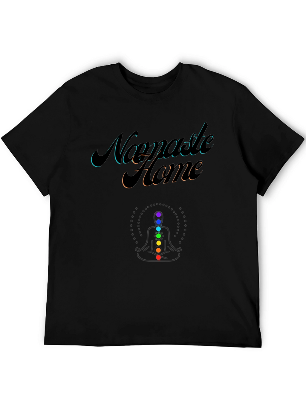 Namaste Home Chakra Graphic Black T-Shirt