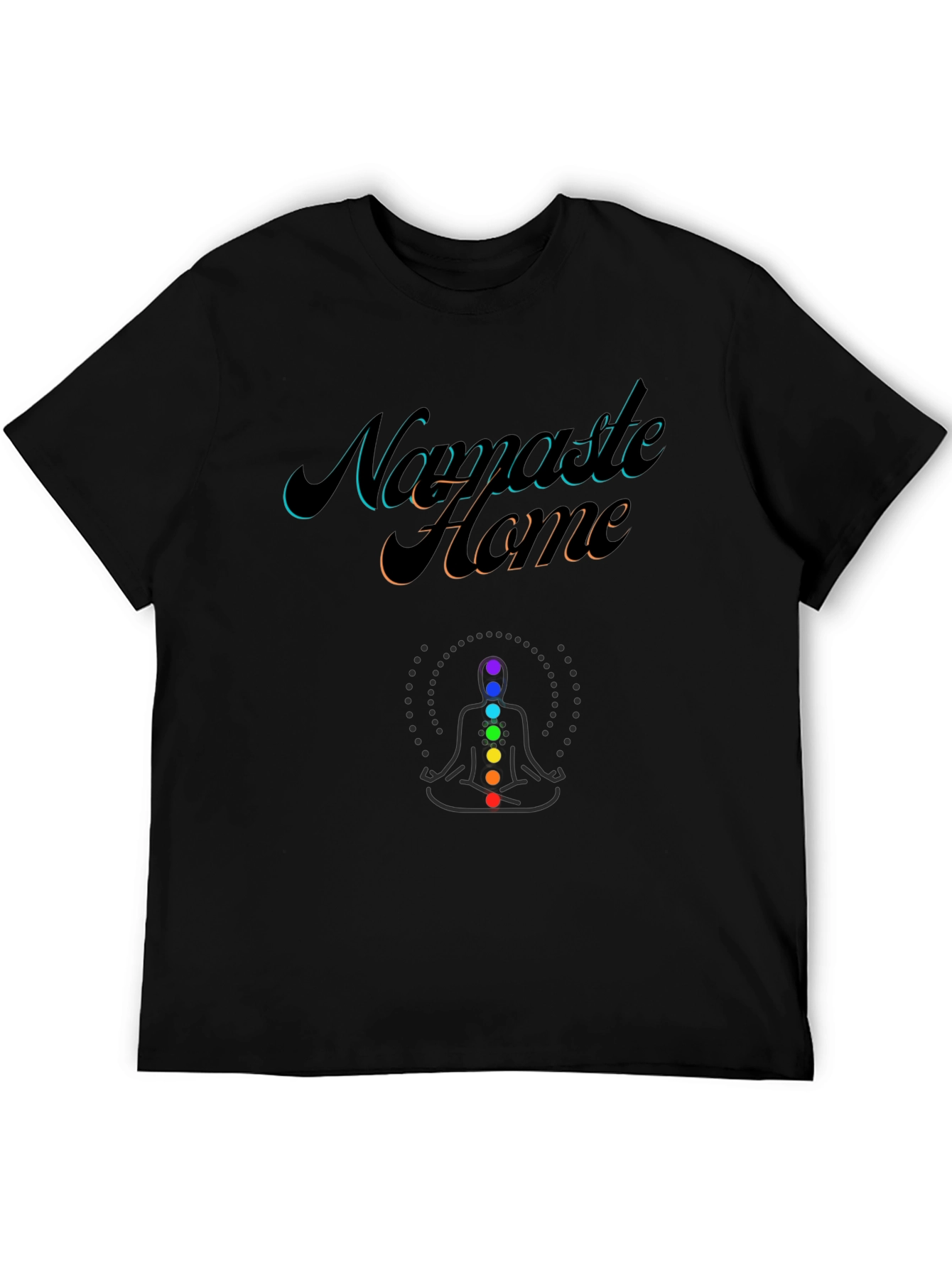 Namaste Home Chakra Graphic Black T-Shirt