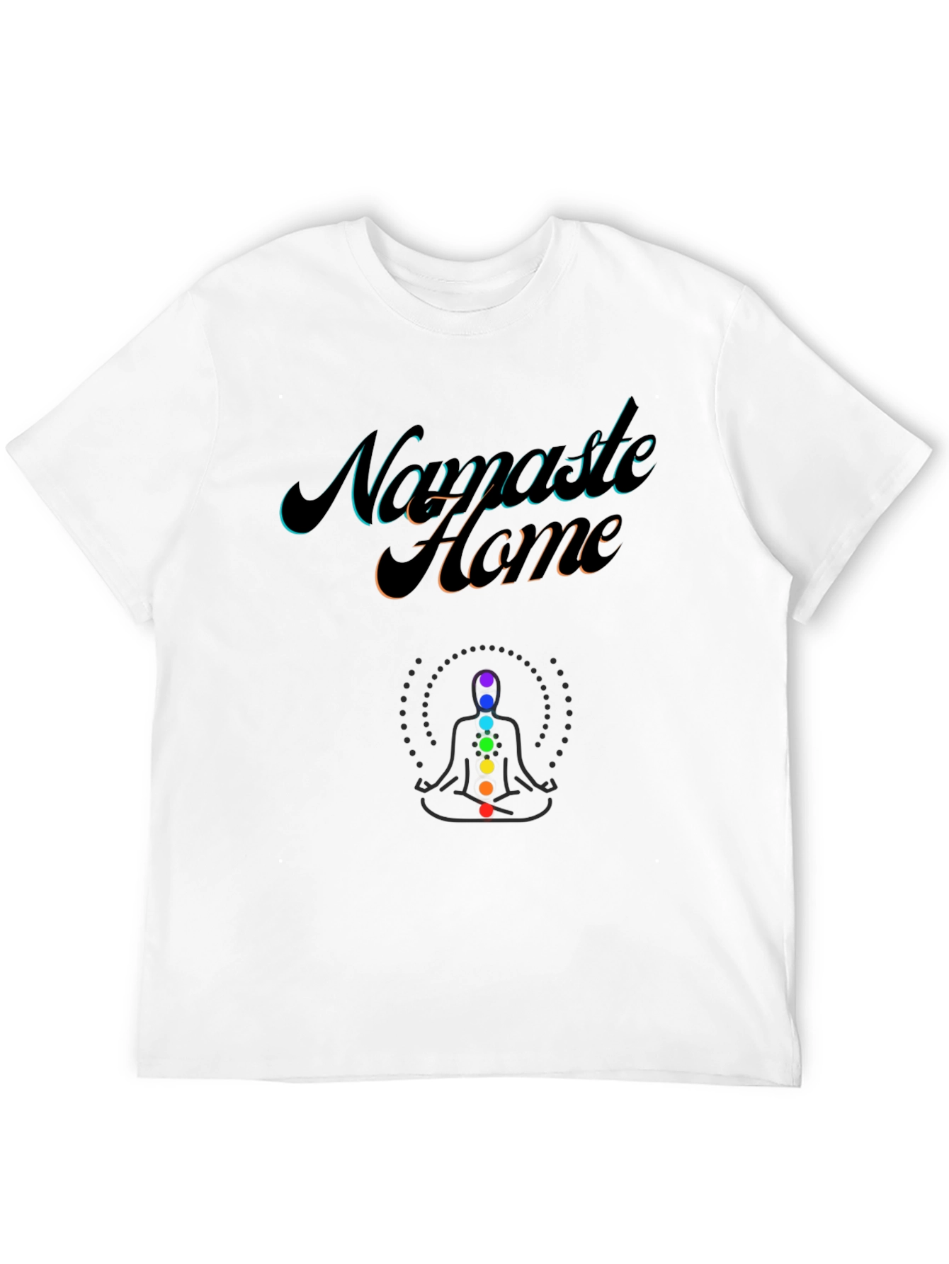 Namaste Home Chakra Graphic Black T-Shirt