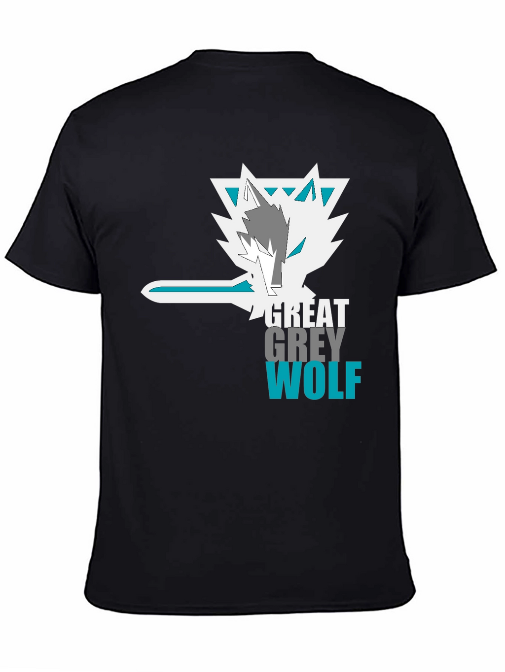 Great Grey Wolf Graphic Tee - Black