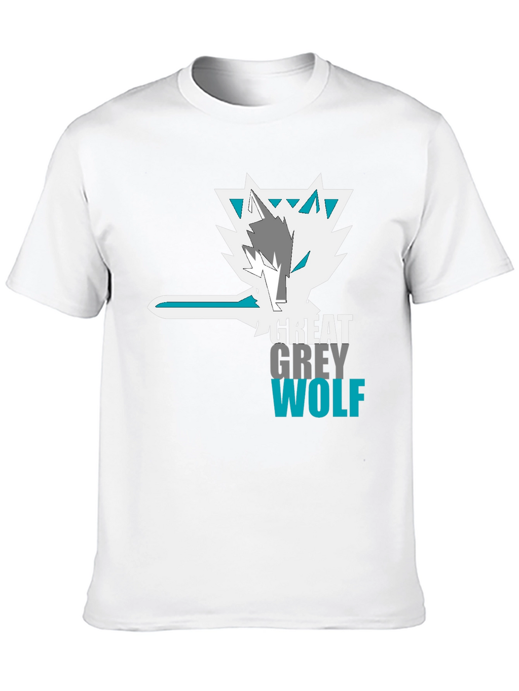 Great Grey Wolf Graphic Tee - Black