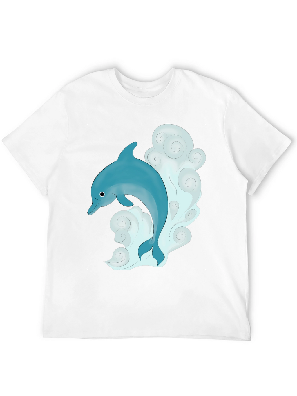 Dolphin Graphic T-Shirt - Black Cotton Tee