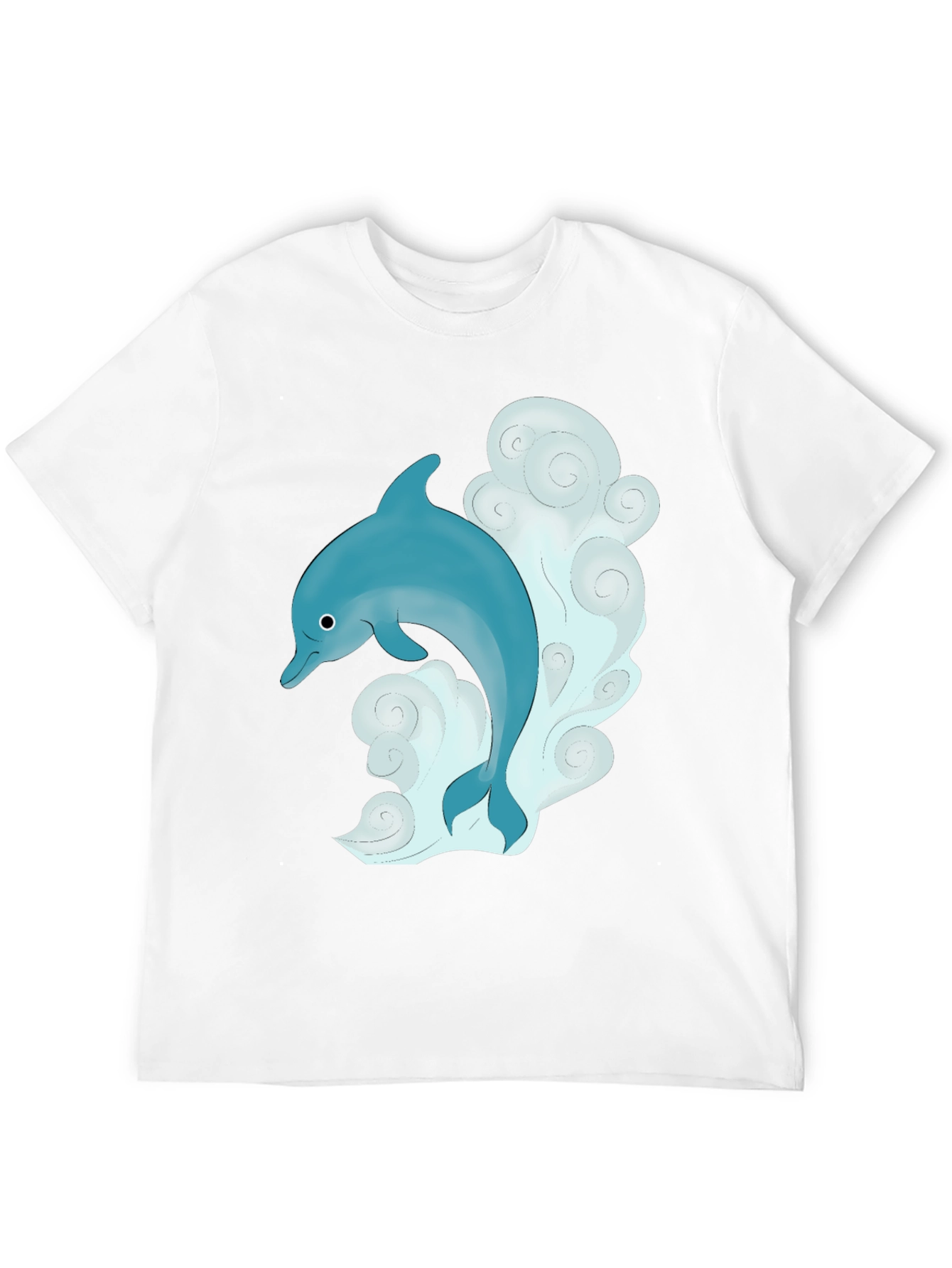 Dolphin Graphic T-Shirt - Black Cotton Tee