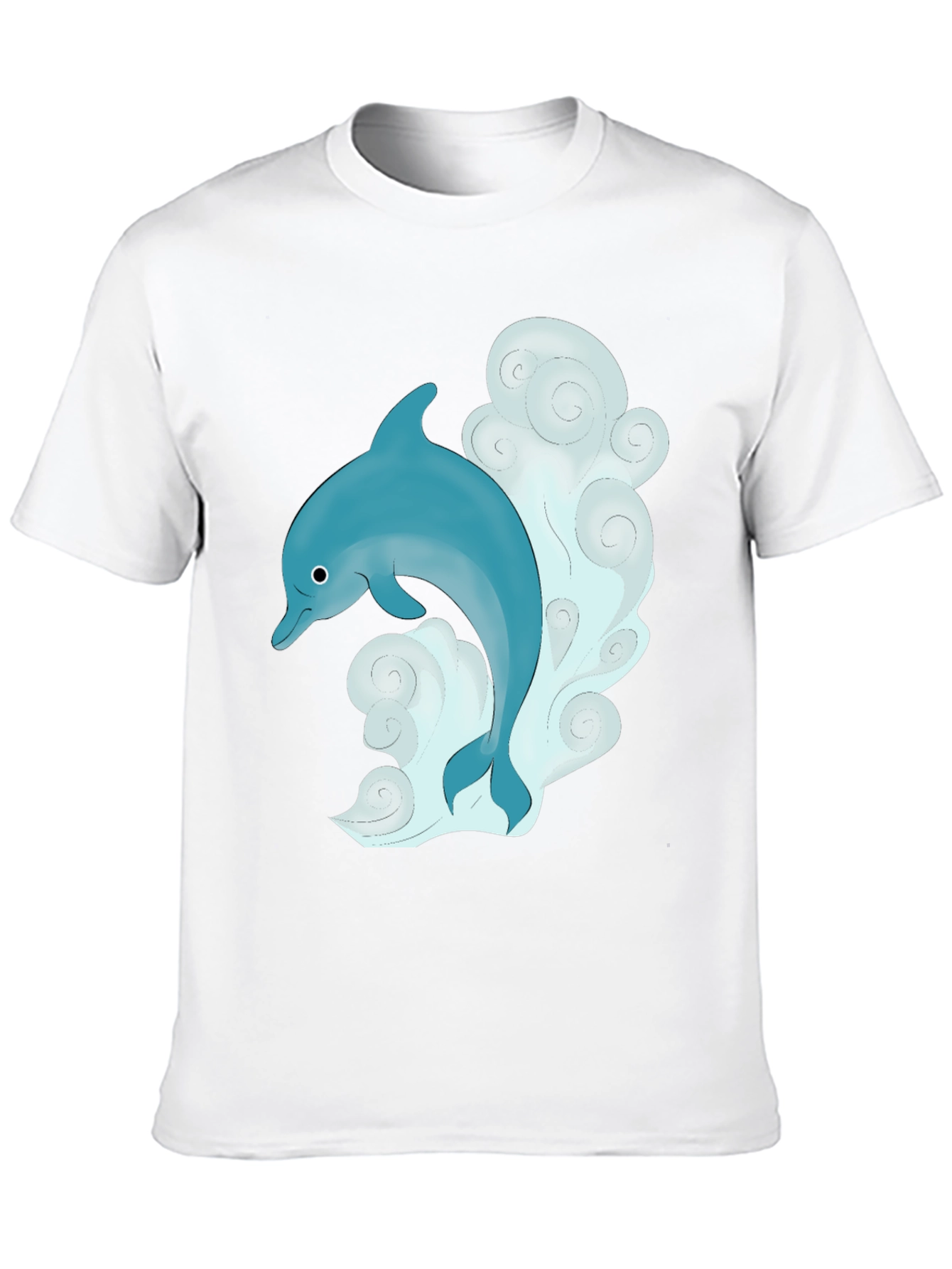 Dolphin Graphic T-Shirt - Black Cotton Tee