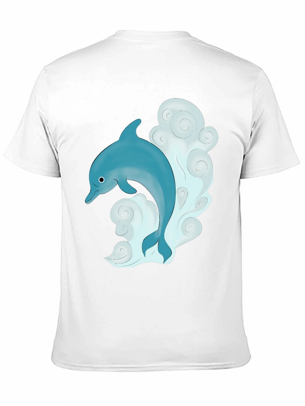 Dolphin Graphic T-Shirt - Black Cotton Tee