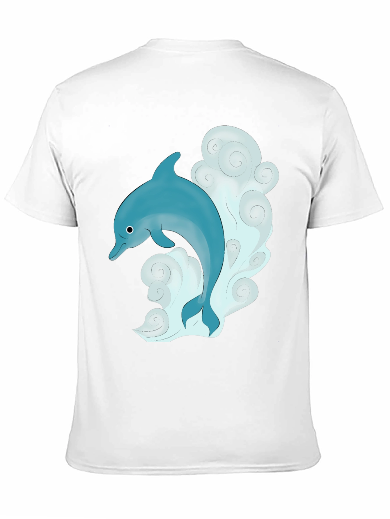 Dolphin Graphic T-Shirt - Black Cotton Tee
