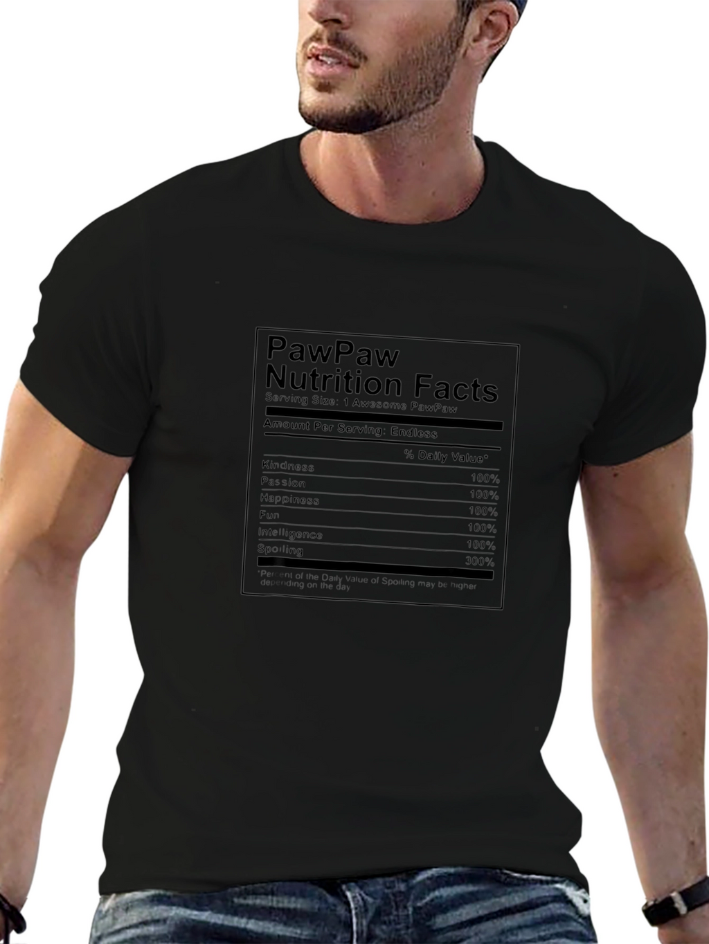 PawPaw Nutrition Facts T-Shirt - Gift for Grandfathers