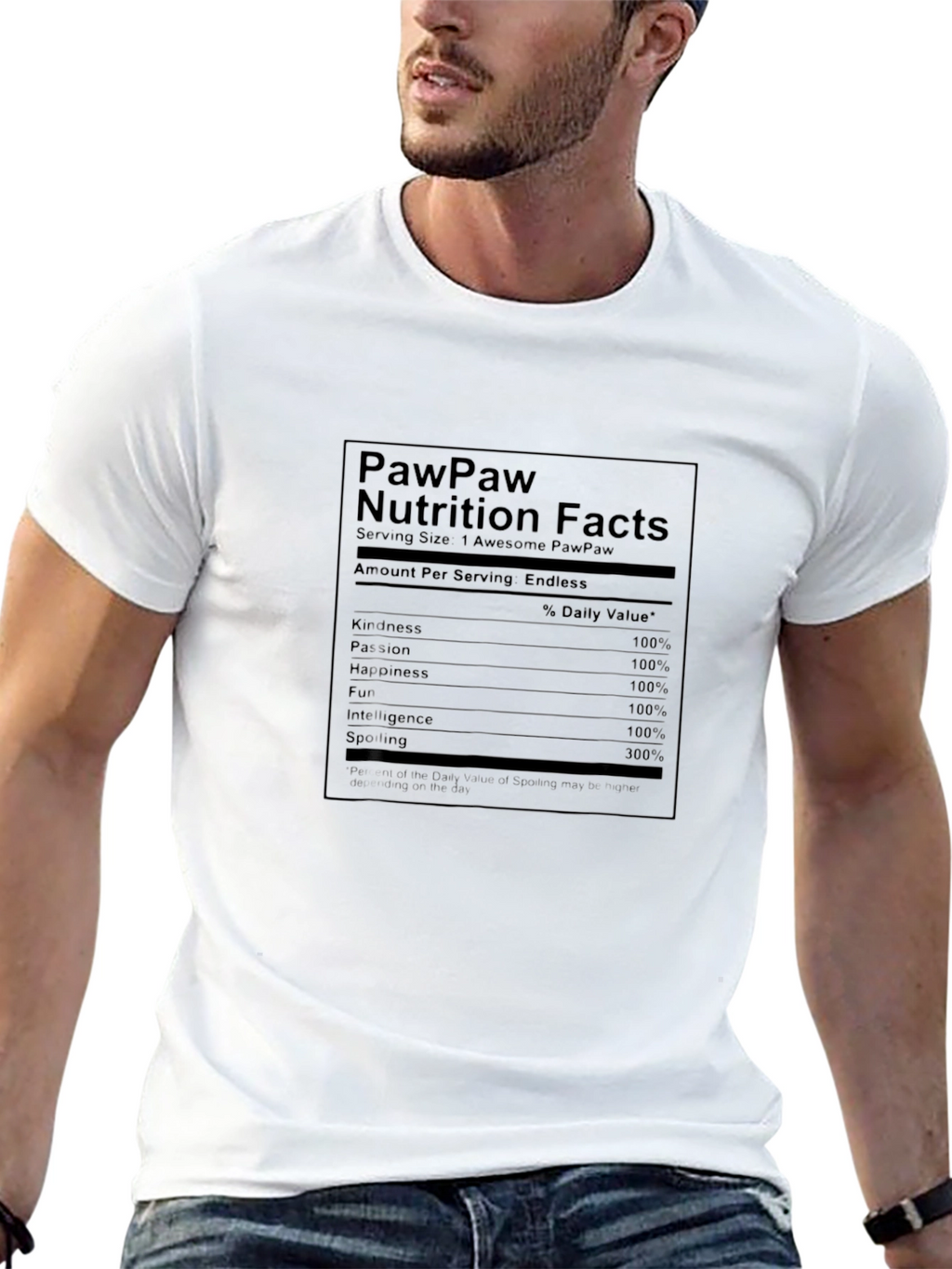 PawPaw Nutrition Facts T-Shirt - Gift for Grandfathers
