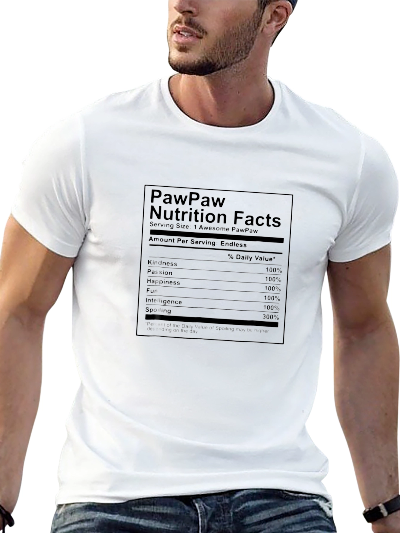 PawPaw Nutrition Facts T-Shirt - Gift for Grandfathers