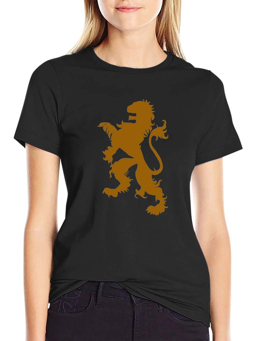 Lion Rampant Graphic Tee - Stylish Mens Black T-Shirt