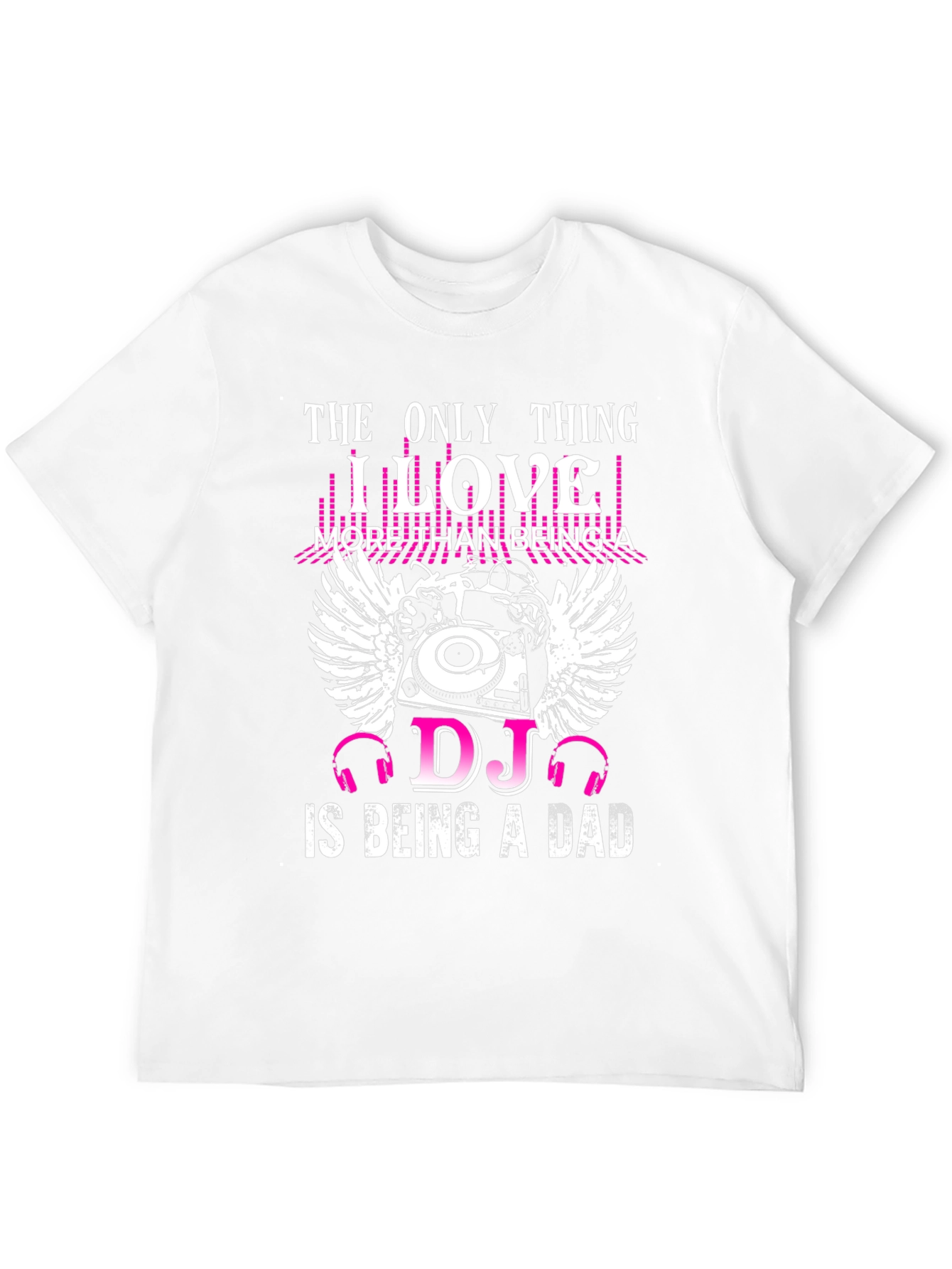 DJ Dad Black T-Shirt Music Lover Tee