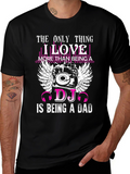 DJ Dad Black T-Shirt Music Lover Tee