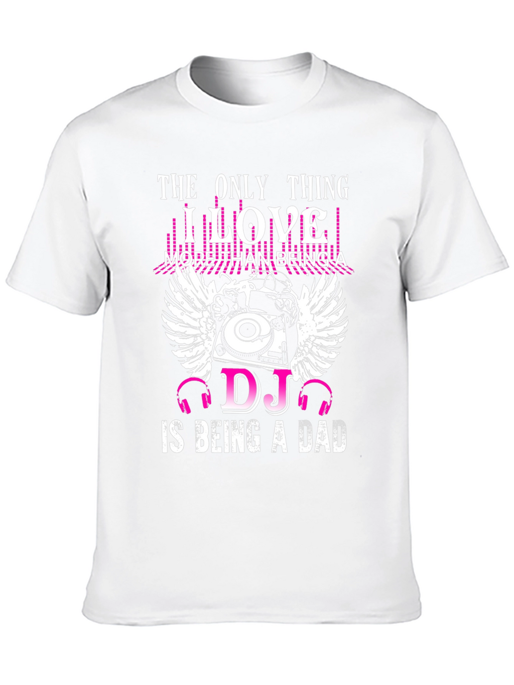 DJ Dad Black T-Shirt Music Lover Tee