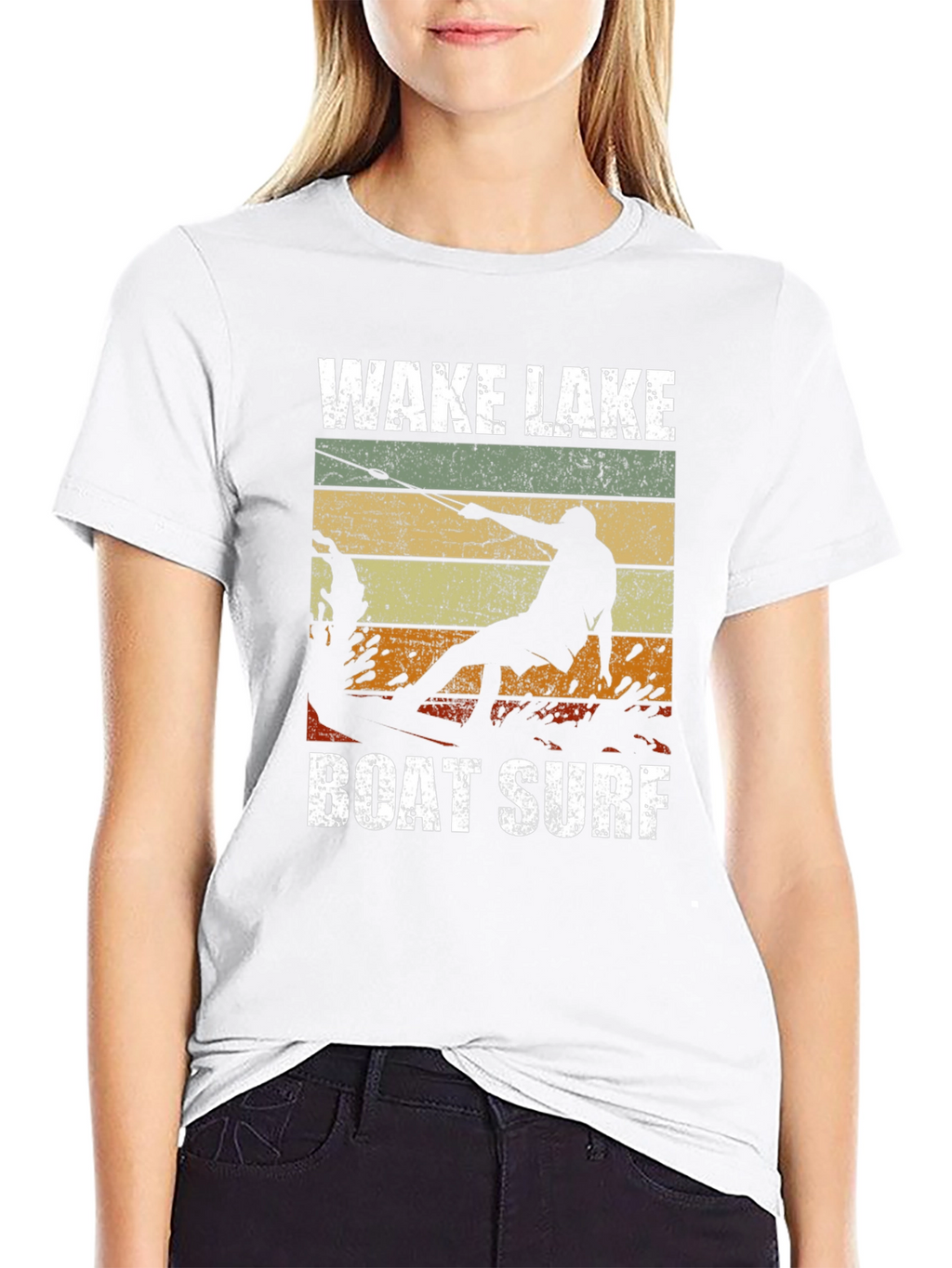 Wake Lake Boat Surf T-Shirt Graphic Tee