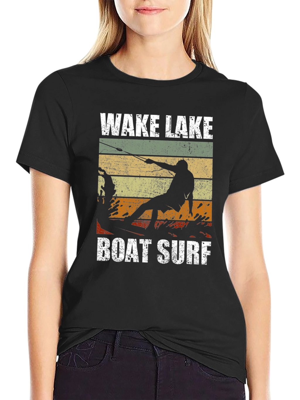 Wake Lake Boat Surf T-Shirt Graphic Tee