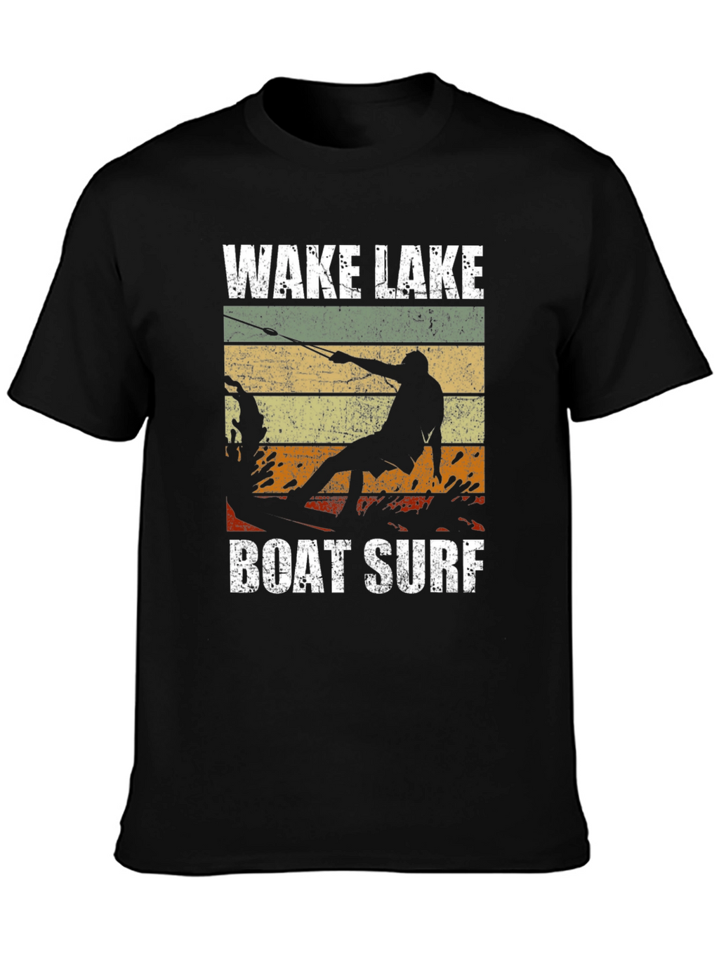 Wake Lake Boat Surf T-Shirt Graphic Tee