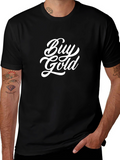 Buy Gold Graphic Tee - Stylish Investment Statement