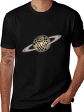 Saturn IOTA Crypto T-Shirt - Black Graphic Tee